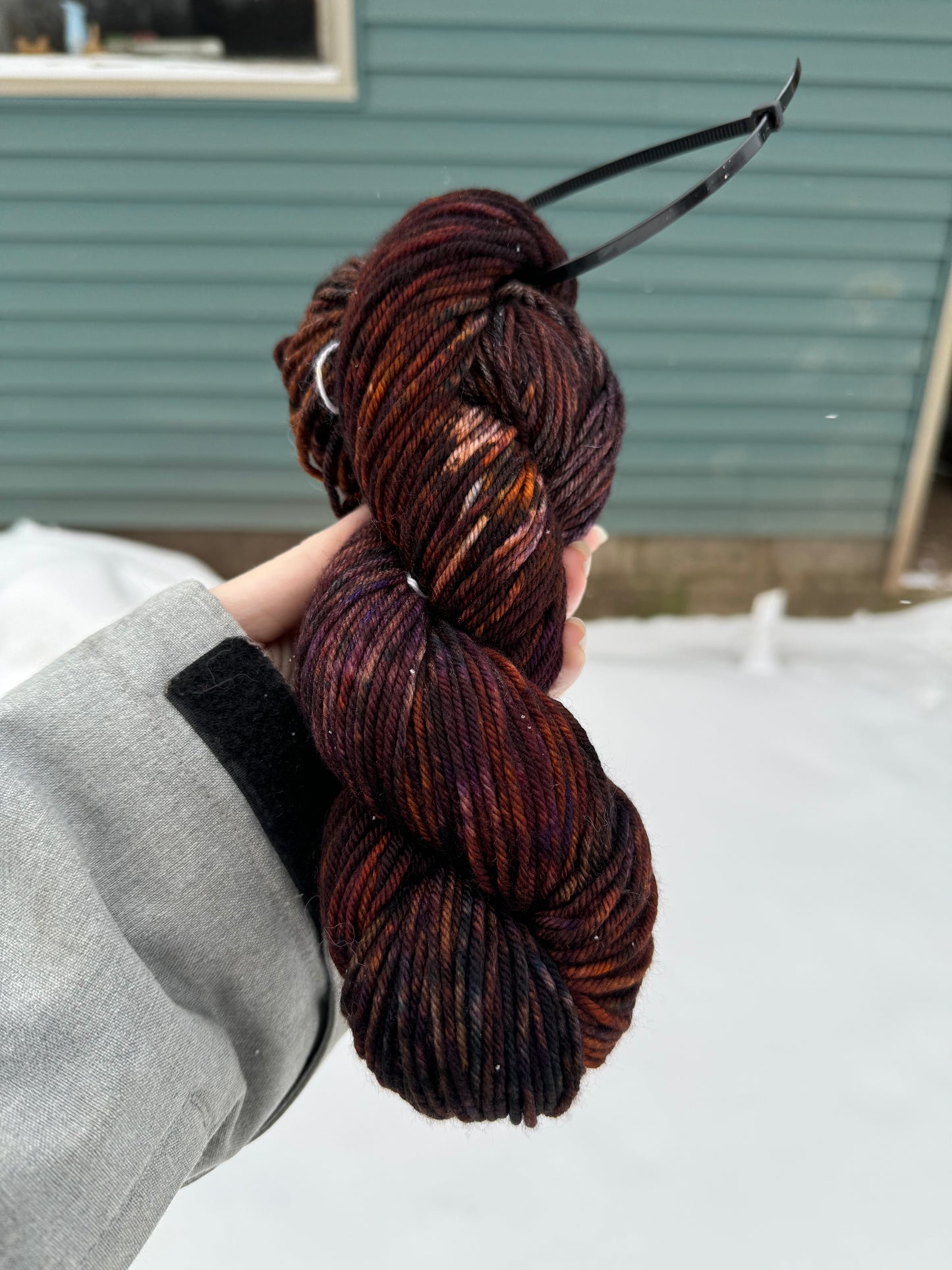Purple Rain - Hand Dyed Wool Yarn - Worsted