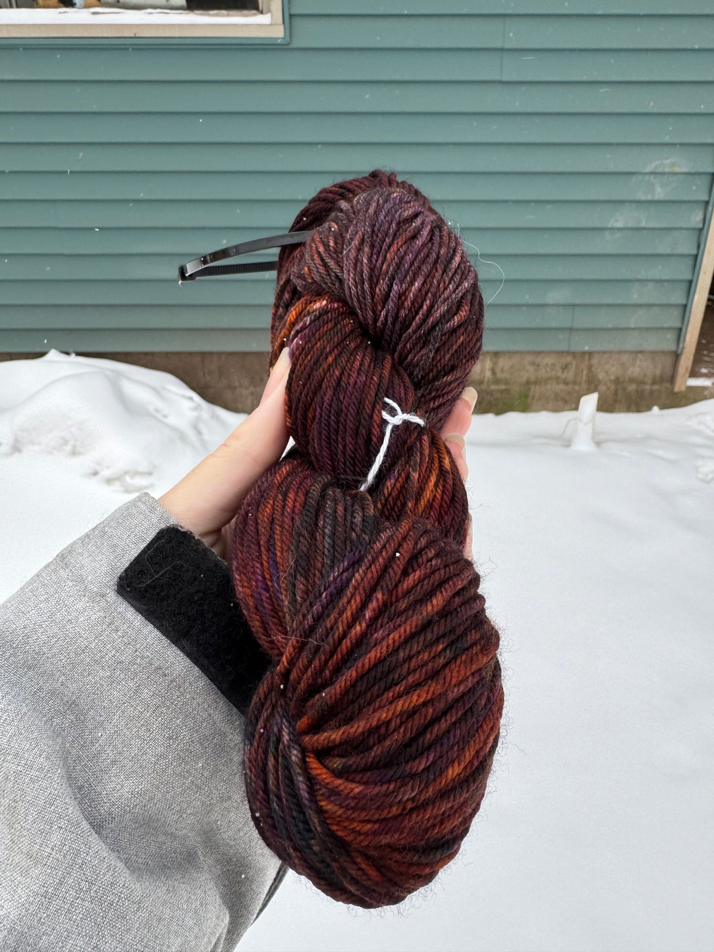 Purple Rain - Hand Dyed Wool Yarn - Worsted