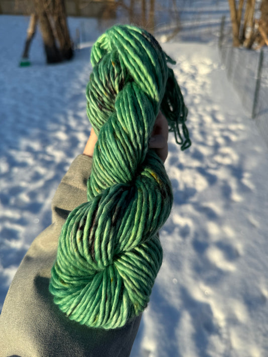 Mint Chip - Hand Dyed Wool Yarn - Heavy Bulky