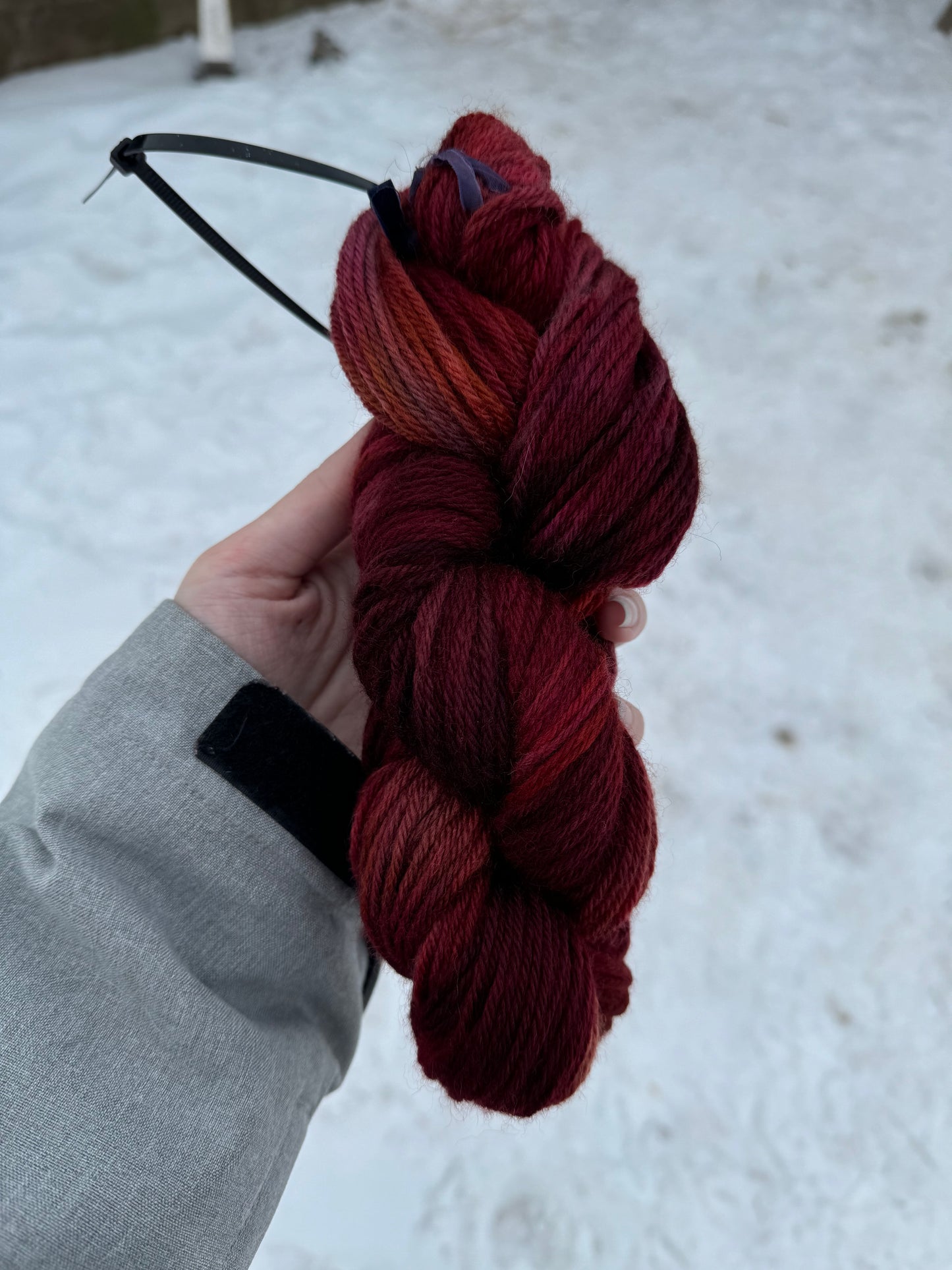 Strawberry Rose - Hand Dyed Wool Yarn - Worsted