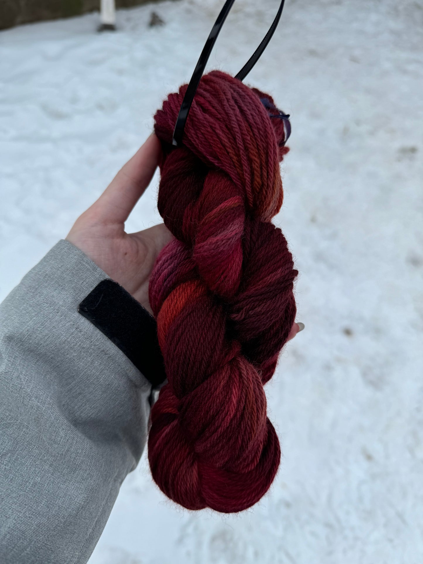 Strawberry Rose - Hand Dyed Wool Yarn - Worsted