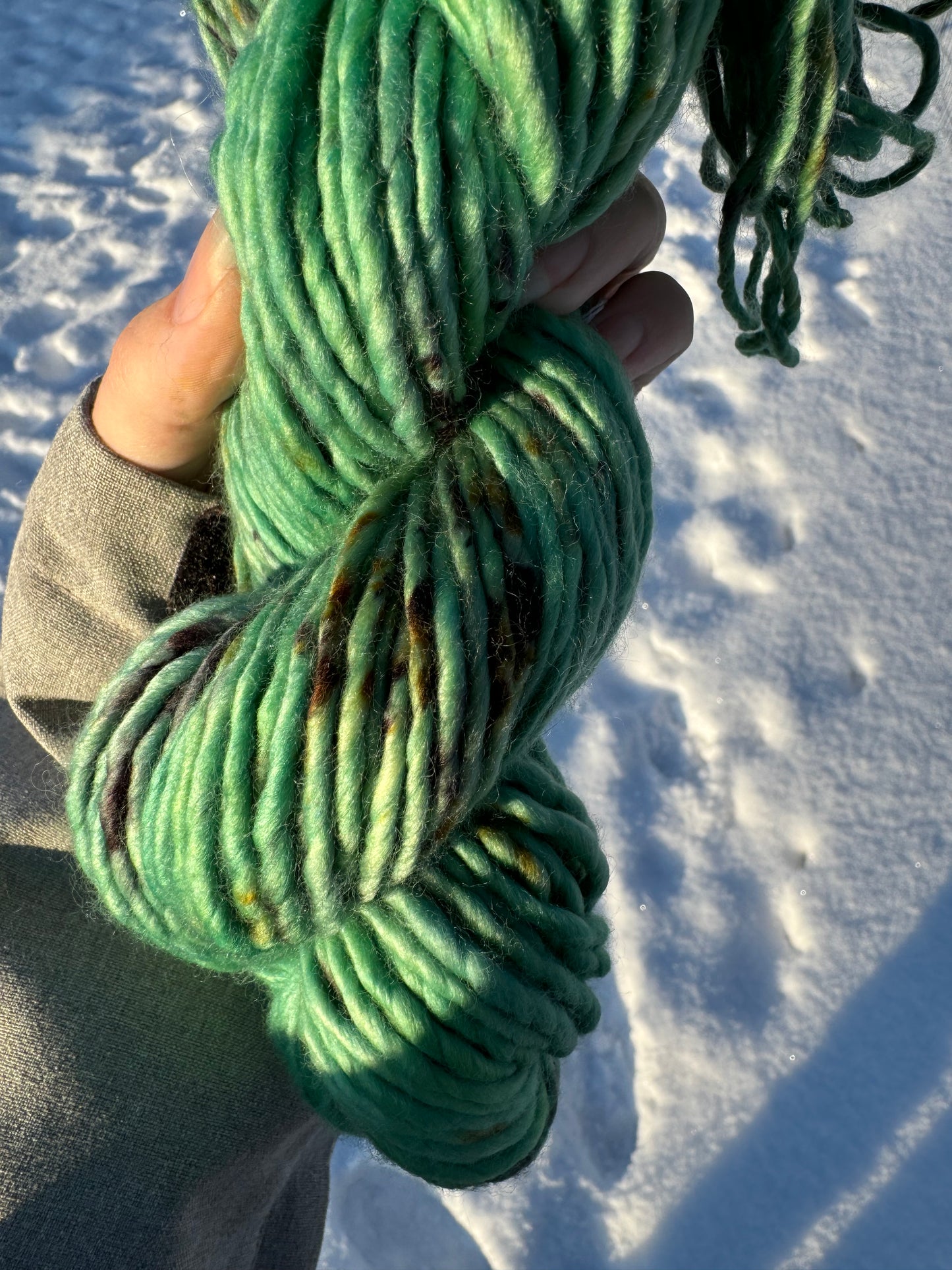 Mint Chip - Hand Dyed Wool Yarn - Heavy Bulky