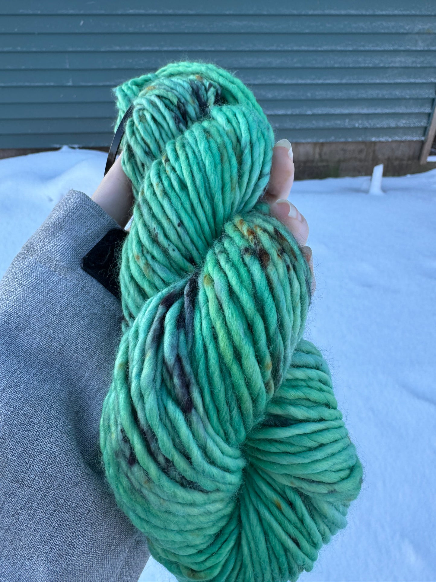 Mint Chip - Hand Dyed Wool Yarn - Heavy Bulky